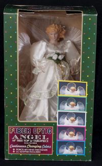 SightSational Fiber Optics Color Changing 14" Angel Tree Topper